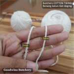 Butchers COTTON TWINE string thread rope benang katun untuk ikat daging sosis 1.5MM +/- 75m 246ft 52g